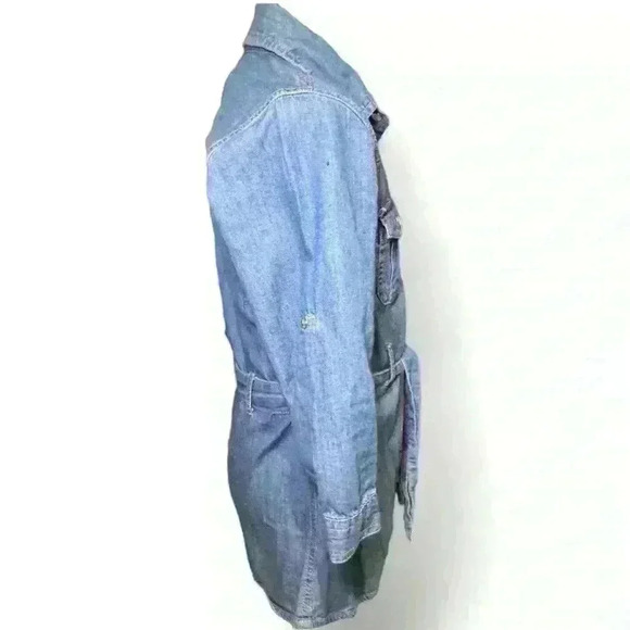 Japna Kids- Button Down Denim Dress w belt Mini Dress- Girls 6X - Picture 2 of 4